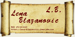 Lena Blažanović vizit kartica